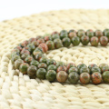 L-0109 Fashion Factory price Unakite Natural Gemstone Smooth Beads for Jewelry Design